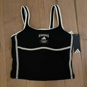 Adidas Black and White Training Club Tank top with pads size S